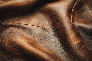 Close-up of rich brown leather texture, showcasing its uniqueness and craftsman, a Background Photo by ImageMir