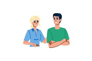 Smiling nurse supporting patient, an Object Illustration by pikepicture
