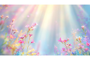 Sunlit field blooming with vibrant, a Nature Photo by Lermont51