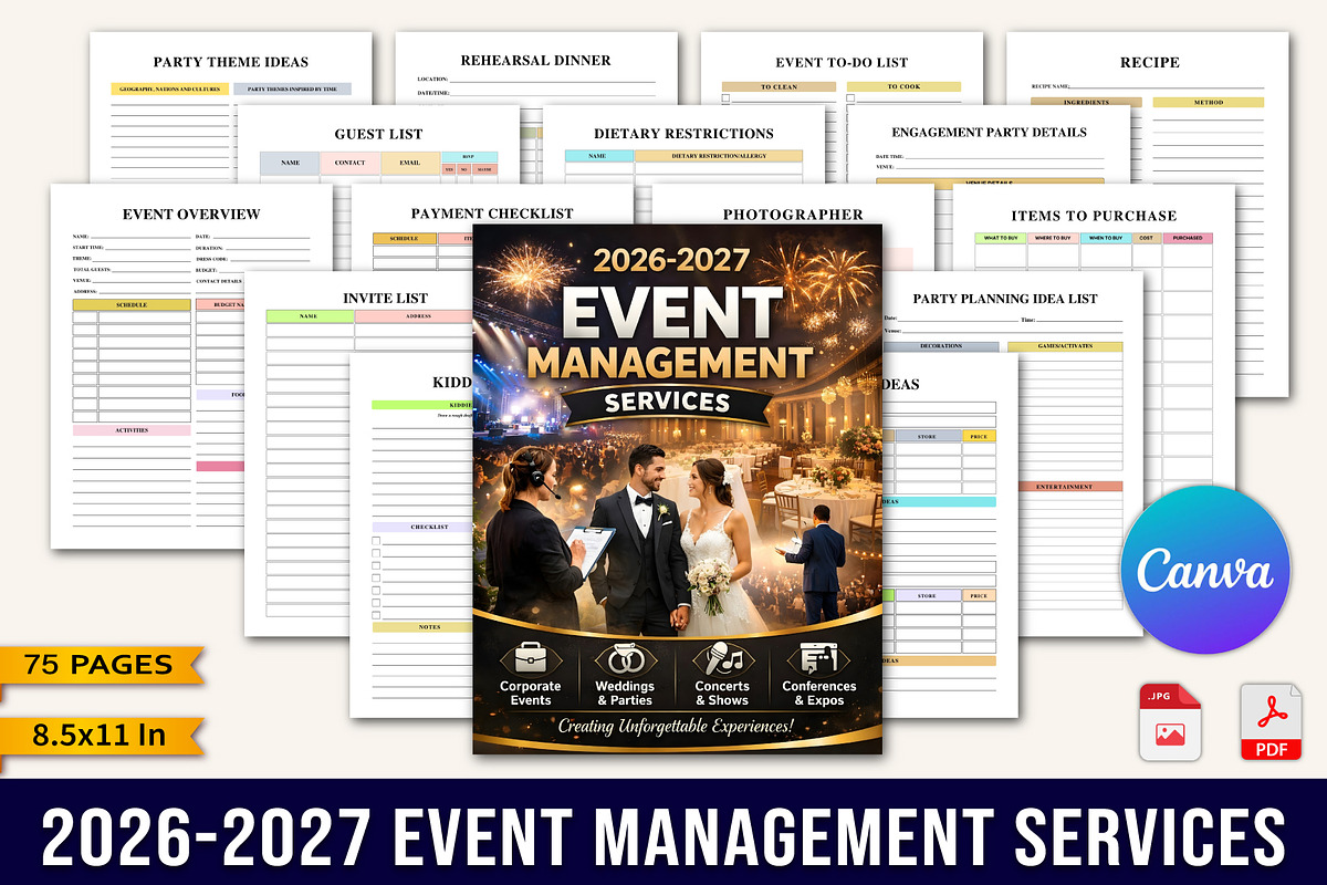 2026–2027 Event Management Planner, a Stationery Template by Designmela01 (Photo 1 of 10)
