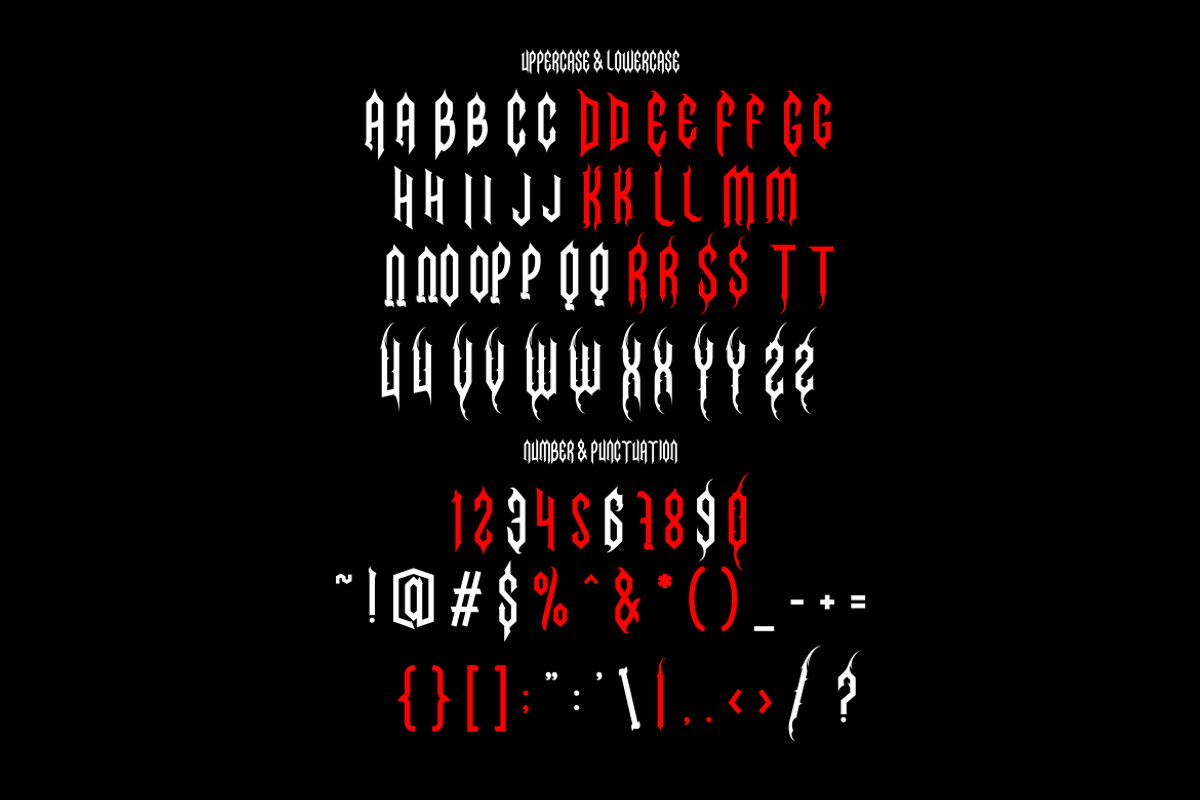 Necrovoid - Heavy Metal Font, a Font by PutraCetol Studio (Photo 6 of 12)
