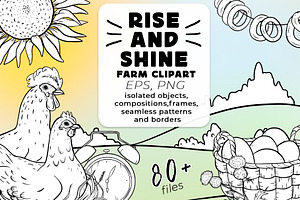 Rise and Shine vector Farm Clipart, an Animal Illustration by Eves_Aquadreams