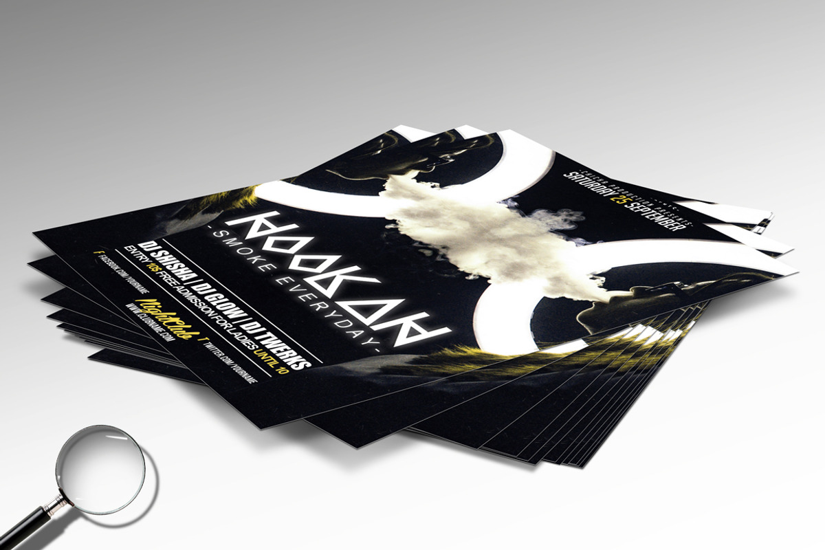 Hookah Glow | Flyer Template, a Flyer Template by GIGA-TEMPLATE (Photo 4 of 9)