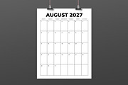 2027 Vertical 8.5x11 Inch Calendar, a Stationery Template by Running With Foxes (Thumbnail 2 of 5)