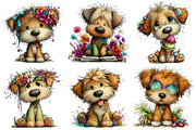 Golden Puppy Clipart Set, a Seasonal Illustration by Daily.Designs (Thumbnail 4 of 4)