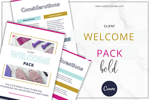 Canva Bold Client Welcome Pack, a Brochure Template by Lady Boss Studio