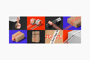 Duct Tape & Box Mockups Set