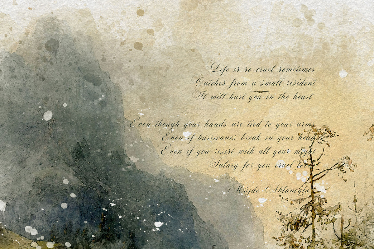 Mysterious Watercolor Landscapes 3, a Background Graphic by Suna Kosem (Photo 2 of 14)