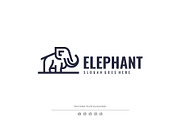 Modern Line Art Elephant Logo Design, a Branding & Logo Template by Artnivora.Std (Thumbnail 1 of 5)
