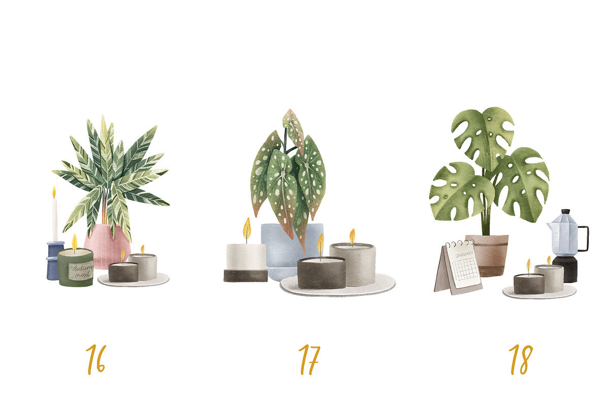 Cozy hygge home interior, a Decorative Illustration by the_myro (Photo 8 of 13)