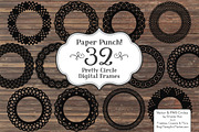 Round Vector Black Lace Frames, an Illustration by Amanda Ilkov (Thumbnail 2 of 4)