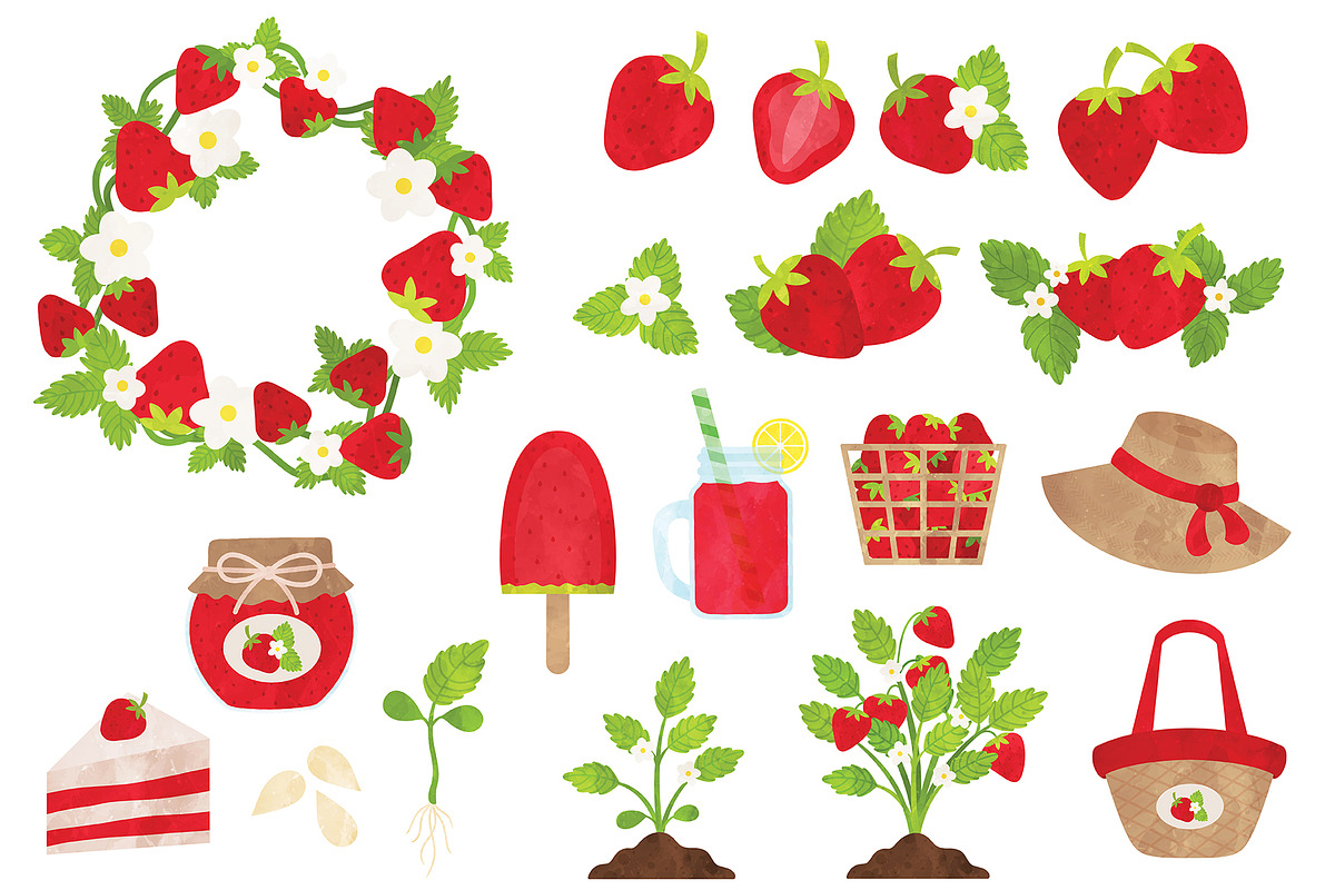 Strawberry Clipart, an Illustration by SugarPickle Clip Art (Photo 2 of 2)