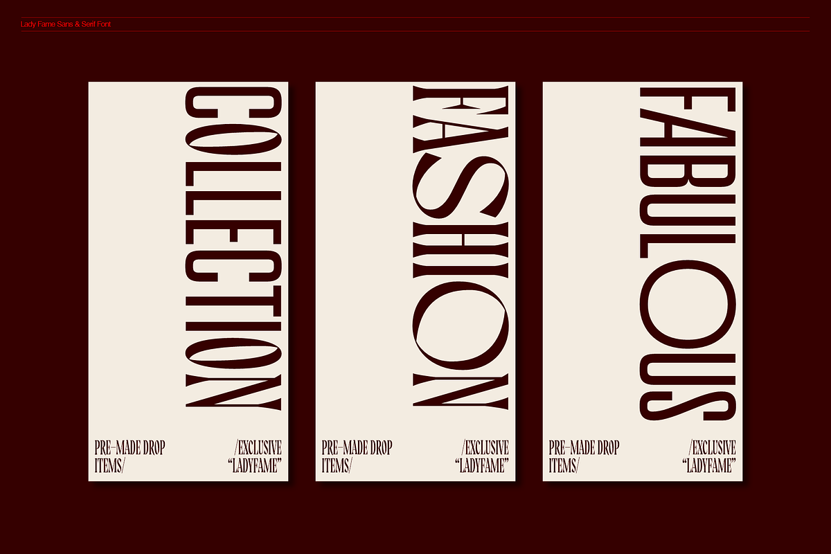 Lady Fame - Font Duo, a Sans Serif Font by RedyStudio (Photo 3 of 11)
