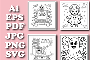 Cozy Halloween Coloring Book for Kid, a Seasonal Illustration by Design Zone (Thumbnail 4 of 5)
