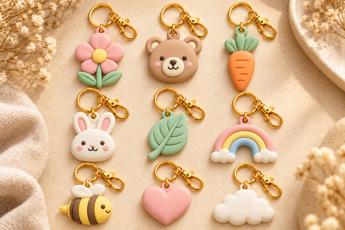 9 Adorable Keychain 3D STL, an Object 3D Model by Layerology (Photo 2 of 3)