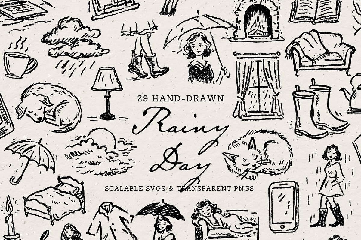 Spring Floral Doodle Line Art Bundle, an Object Illustration by The October Creative (Photo 5 of 13)