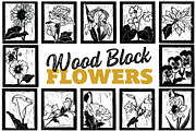 Wood Block Flowers, a Texture Illustration by Work by Laura (Thumbnail 1 of 4)