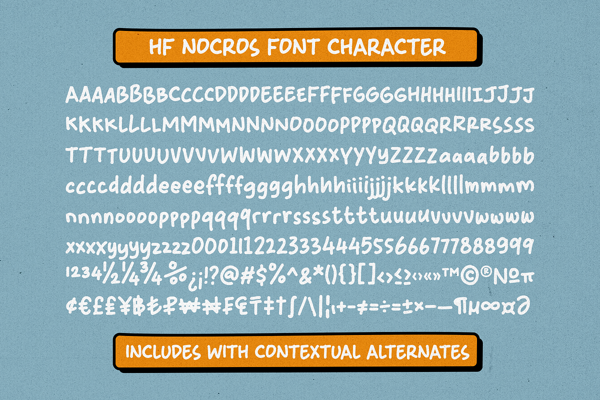HF Nocros Handwriting, a Handwritten Font by 24Design Studios (Photo 11 of 11)