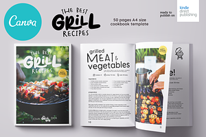 Grill Recipes Cookbook Template