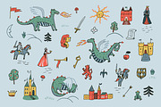 Fantasy Kingdom Dragons Bundle, a Pattern Graphic by GooseFrol (Thumbnail 1 of 22)