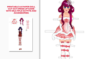 Christmas Doll Dress Up Printable, a Seasonal Illustration by Kaleidokika (Thumbnail 2 of 4)