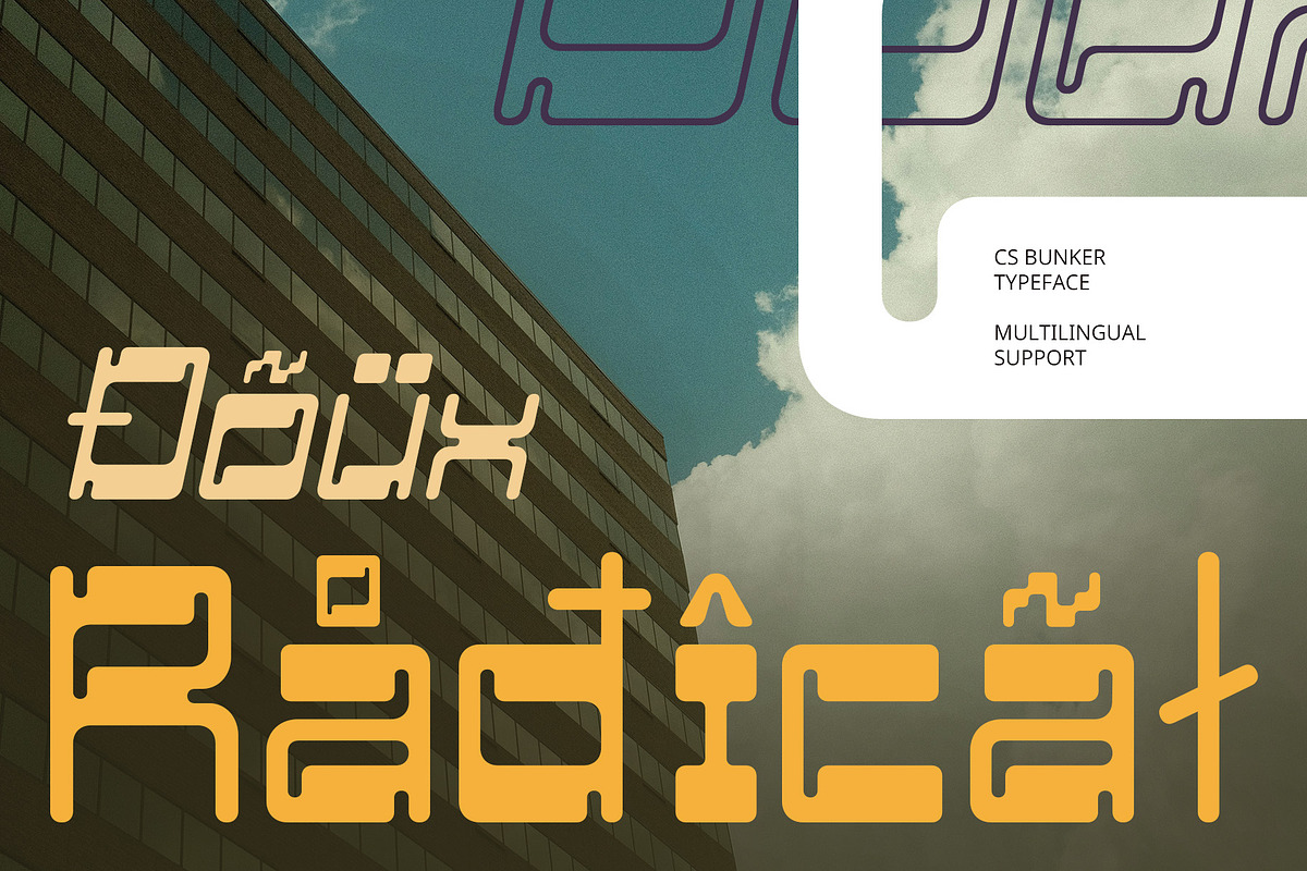 CS Bunker – Reverse Contrast Font, a Sans Serif Font by Craft Supply Co. (Photo 7 of 8)