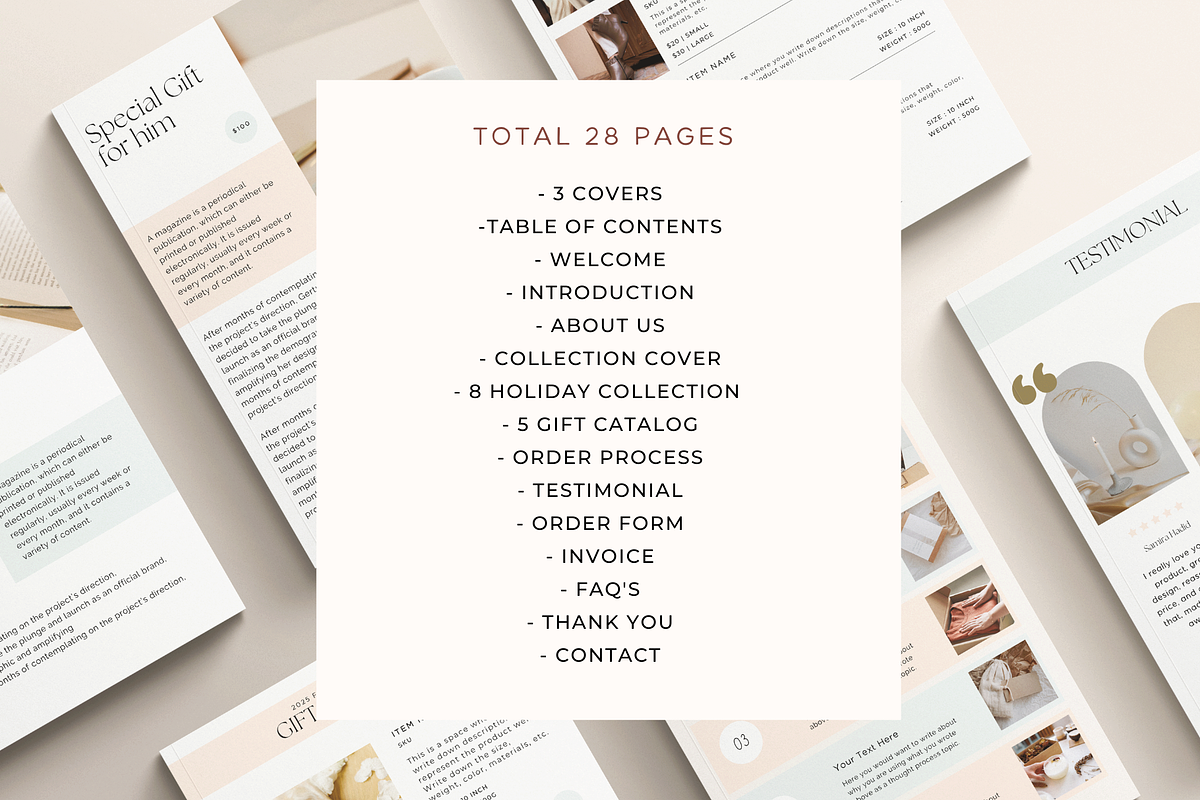 Holiday Gift Guide Canva Template, a Magazine Template by Hellohastore (Photo 3 of 8)