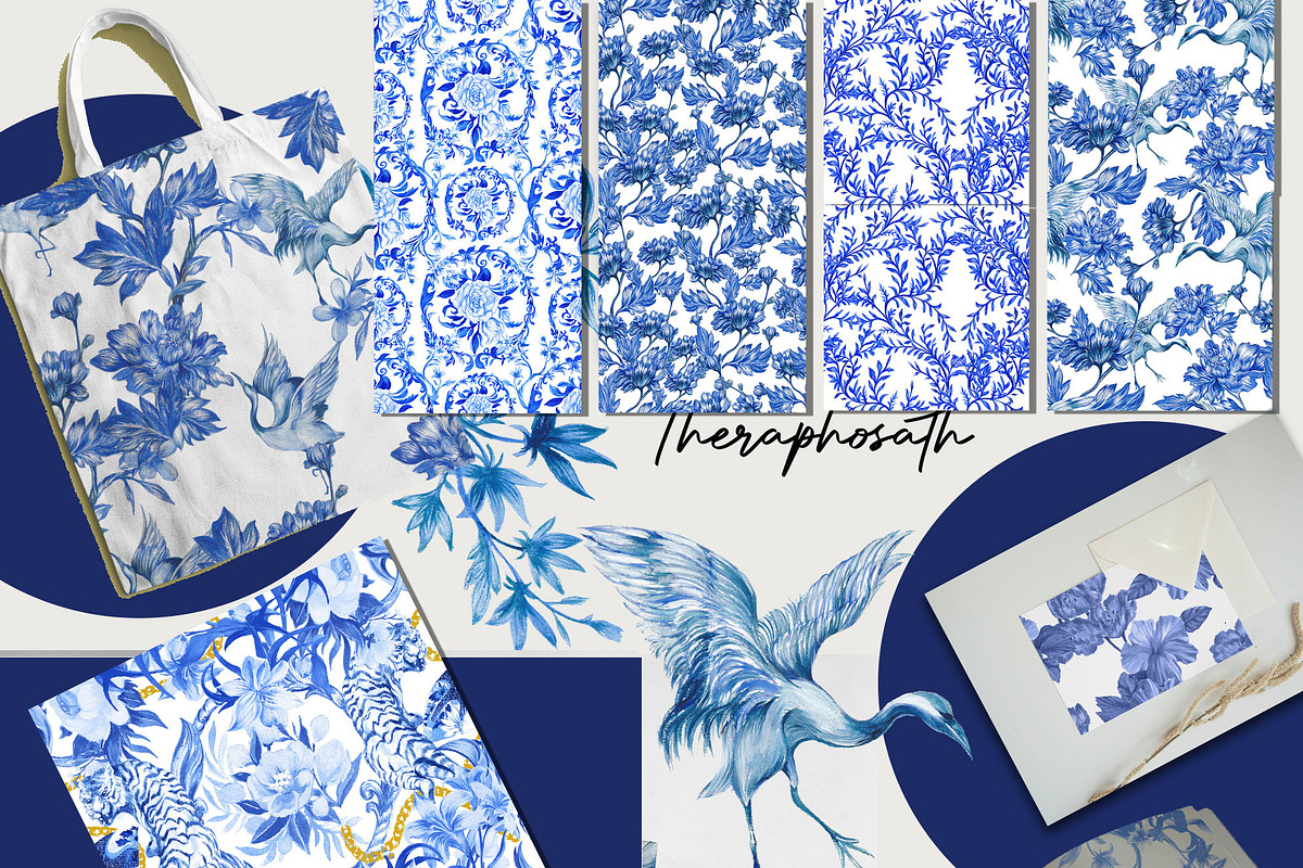 9 JPG/ Classic flower, Chinoiserie, a Pattern Graphic by Theraphosath (Photo 1 of 12)