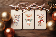 Christmas Deer. Watercolor PNG., an Animal Illustration by KENO Mascots (Thumbnail 4 of 8)