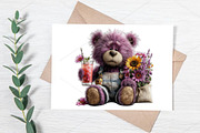 Whimsical Summer Teddy Bear Clipart, a Seasonal Illustration by Canvas Craft (Thumbnail 7 of 7)