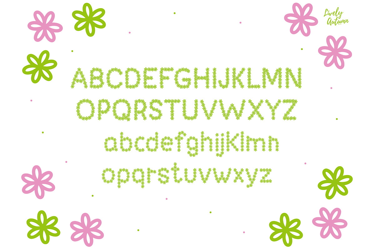 Floral Font, a Symbol Font by LivelyAutumn11.11 (Photo 2 of 4)