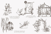 vintage clipart victorian sketch set, a Decorative Illustration by Patishop Art (Thumbnail 4 of 10)
