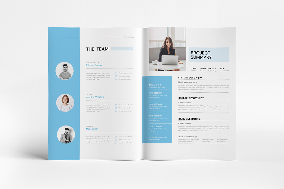 Minimal Proposal Template I Canva, a Brochure Template by PixWork (Photo 6 of 11)