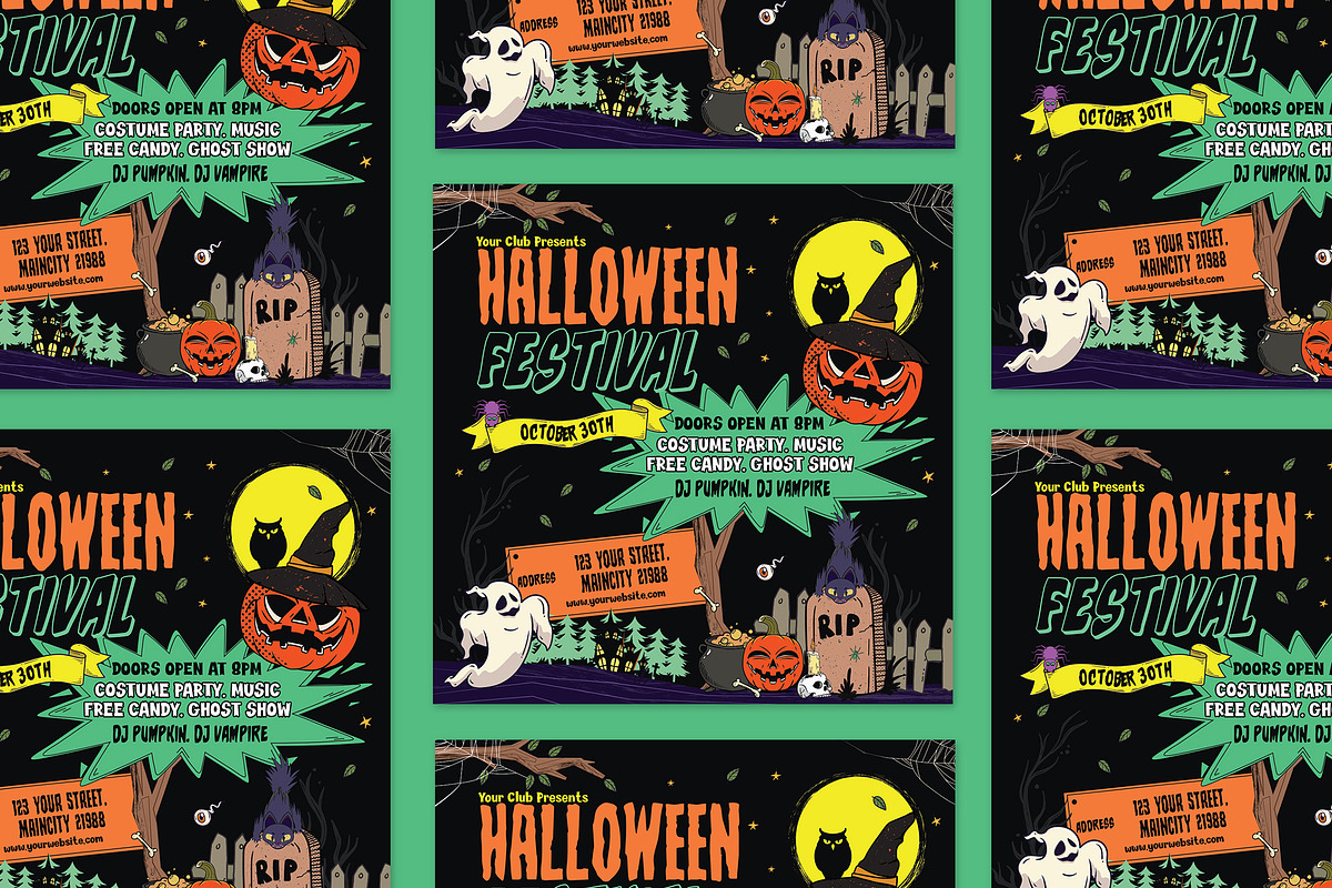 Halloween Flyer, a Flyer Template by Creativestoree (Photo 2 of 5)