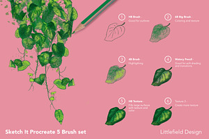 Sketch It Procreate 5 Brush Set