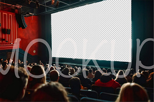Empty Cinema Screen Blank Mockup, a Templates & Theme by VetalStock
