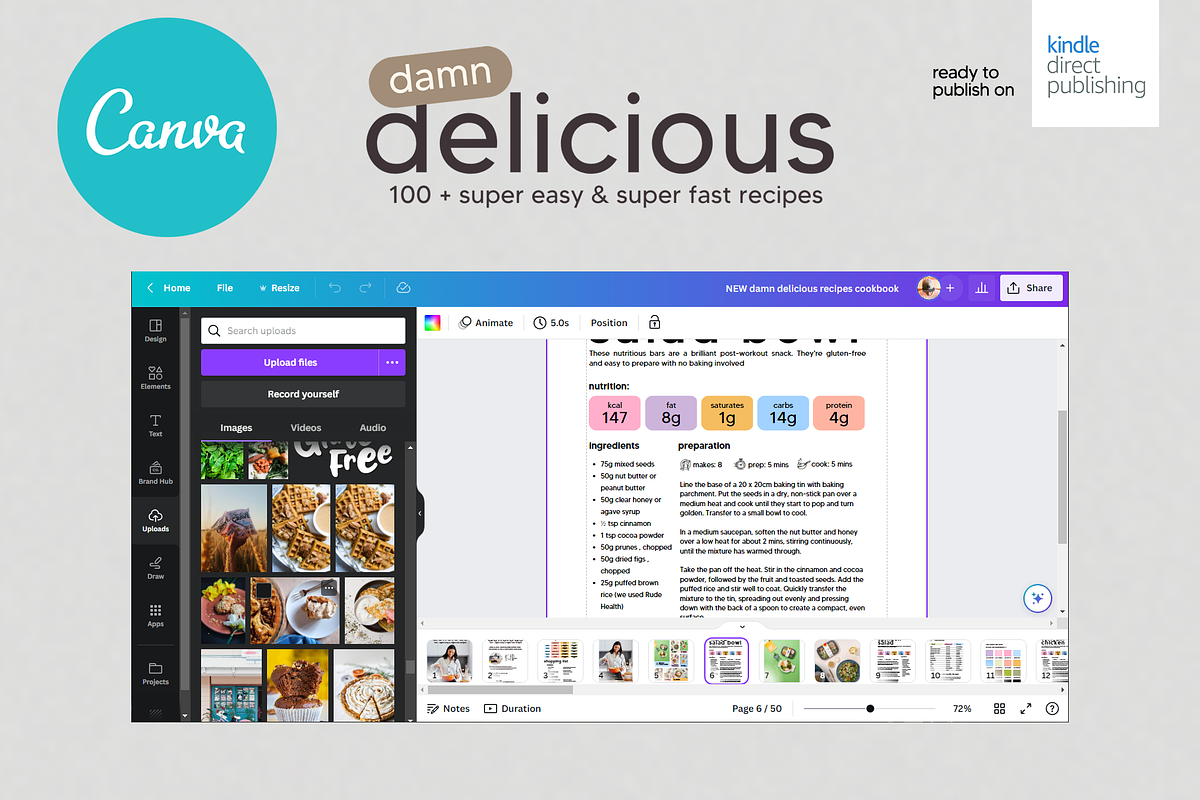 Canva Recipes Cookbook A4 Template, a Magazine Template by DeLaGranSiete (Photo 9 of 9)