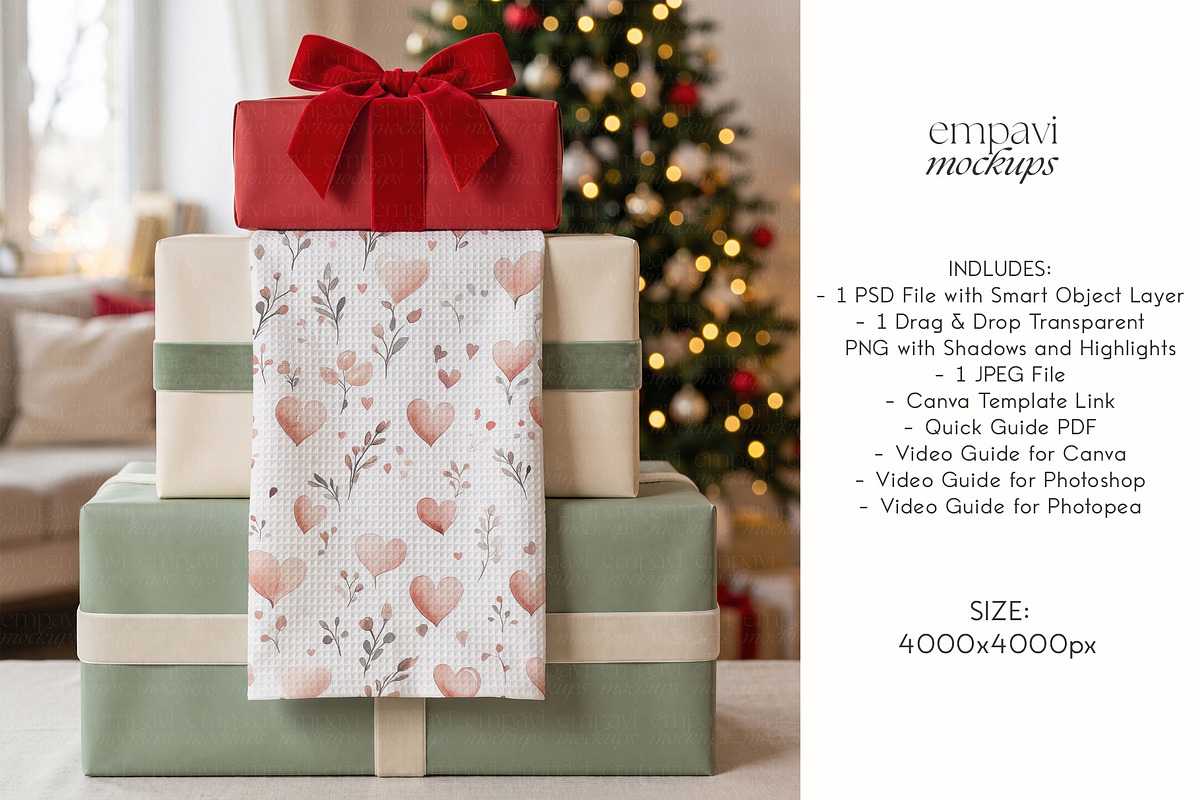 Dish Towel Mockup, a Household Mockup by EmpaviMockups (Photo 5 of 6)