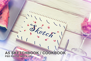 A5 Sketchbook Photo Mockup