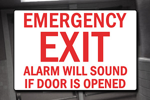 Emergency Exit Sign Decal