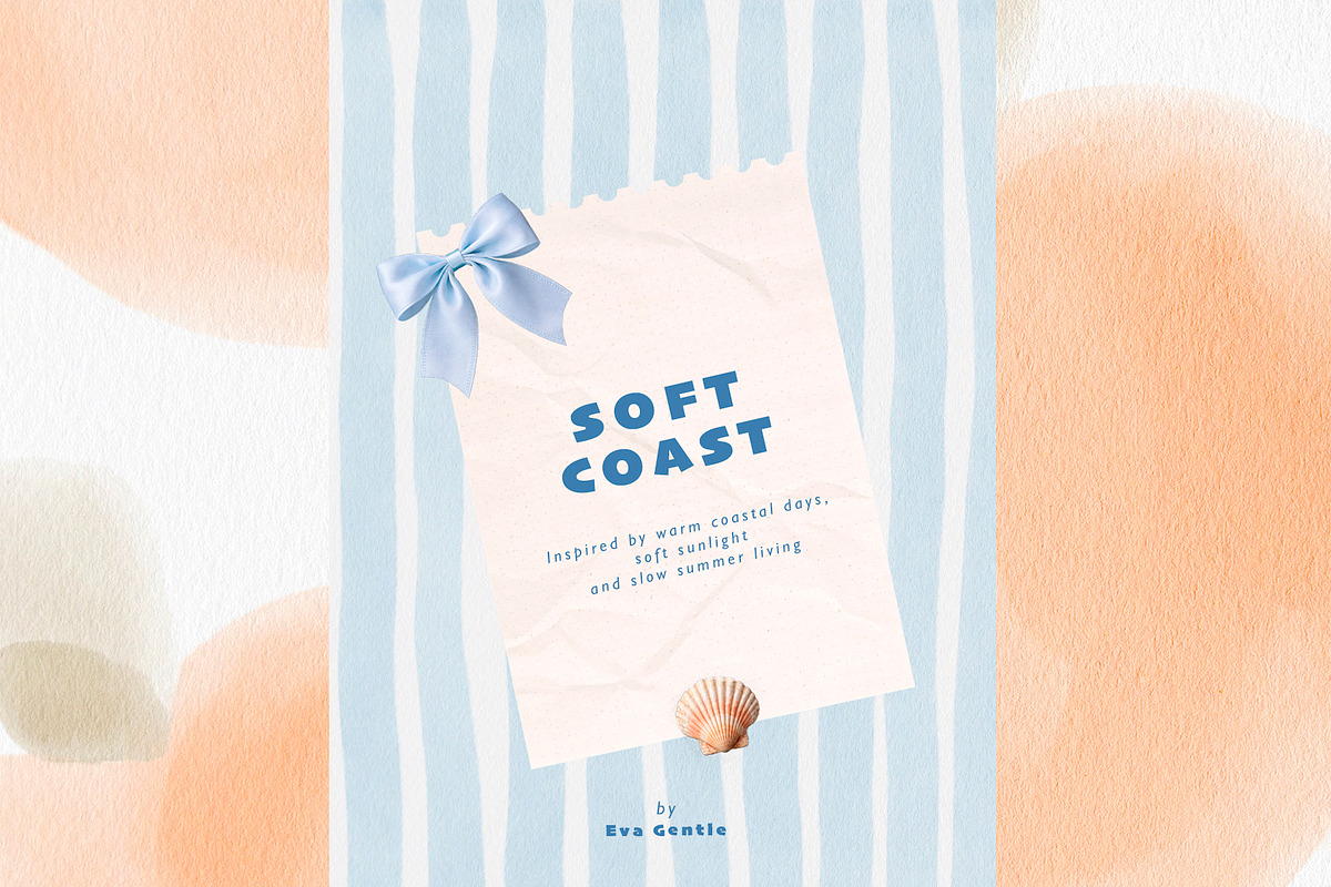 Soft Coast Watercolor Backgrounds, a Background Graphic by Eva Gentle (Photo 10 of 10)