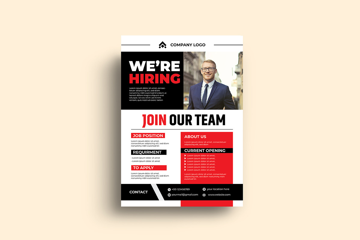 We Are Hiring Job Flyer Template, a Flyer Template by Sharifull11 (Photo 2 of 3)