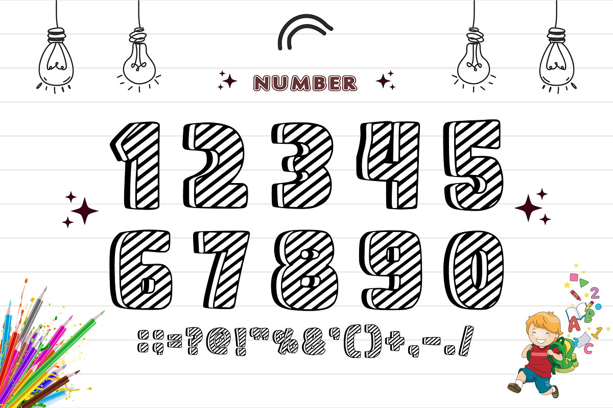 Joypops - Playful Kids Font, a Sans Serif Font by KiddoGlyphs Studio (Photo 4 of 4)