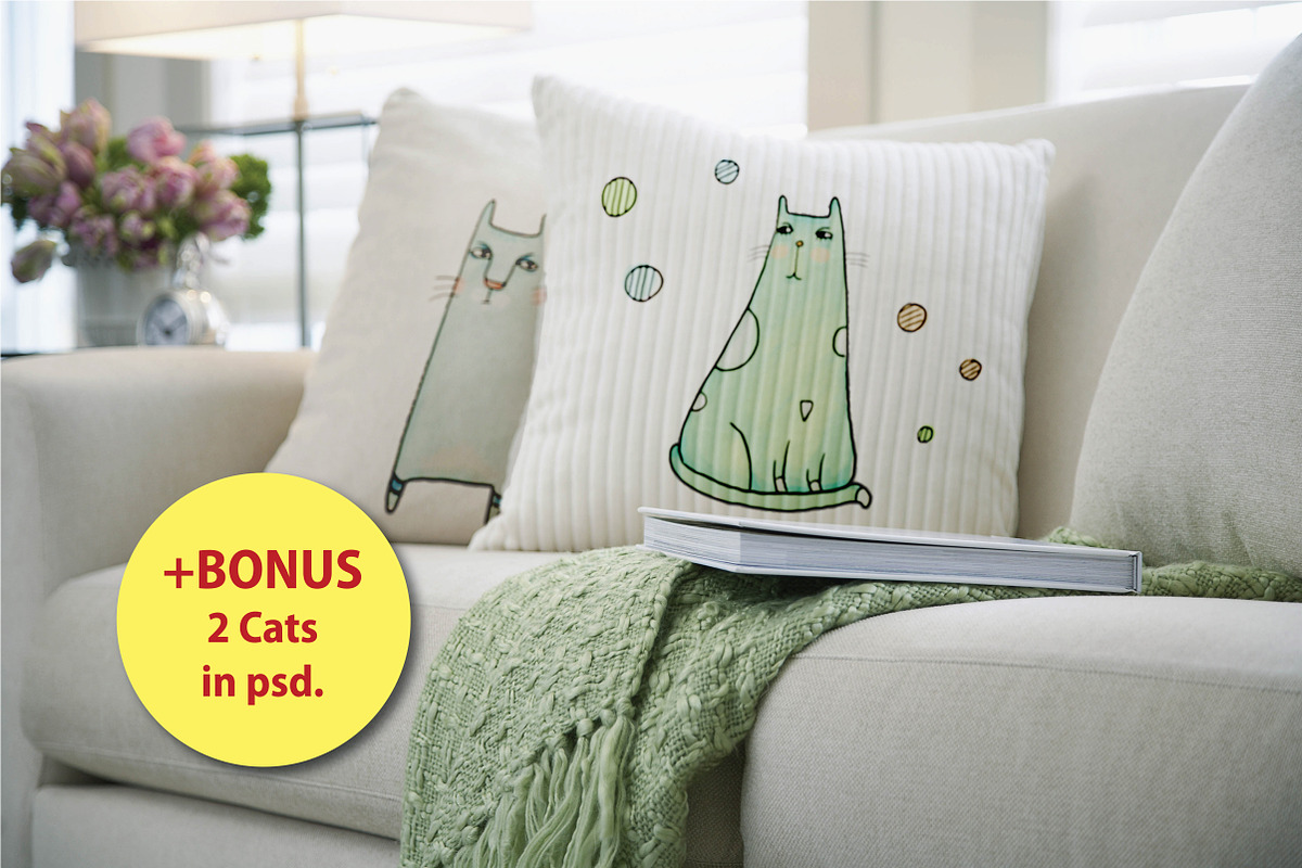 Serious Cat Collection - 40 patterns, a Pattern Graphic by Zooza Art (Photo 6 of 8)