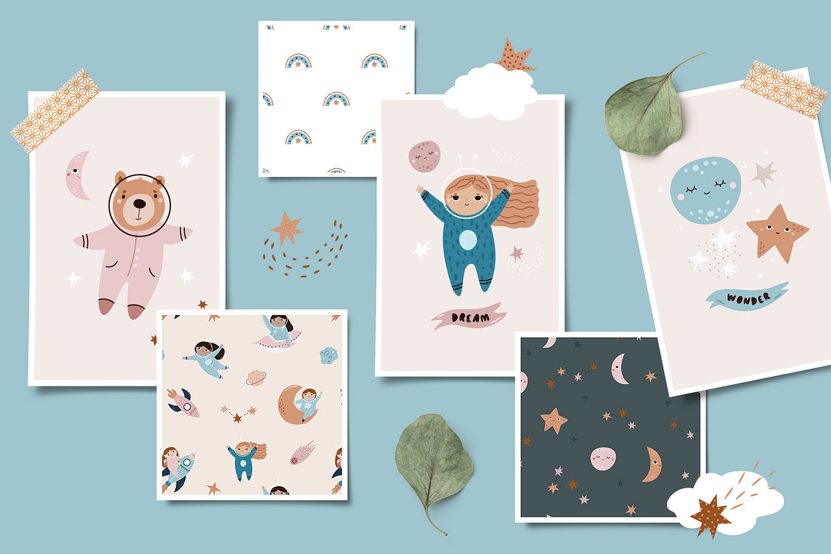 Cute Cosmic Astronaut Girls, a Person Illustration by danceyourlife (Photo 10 of 14)