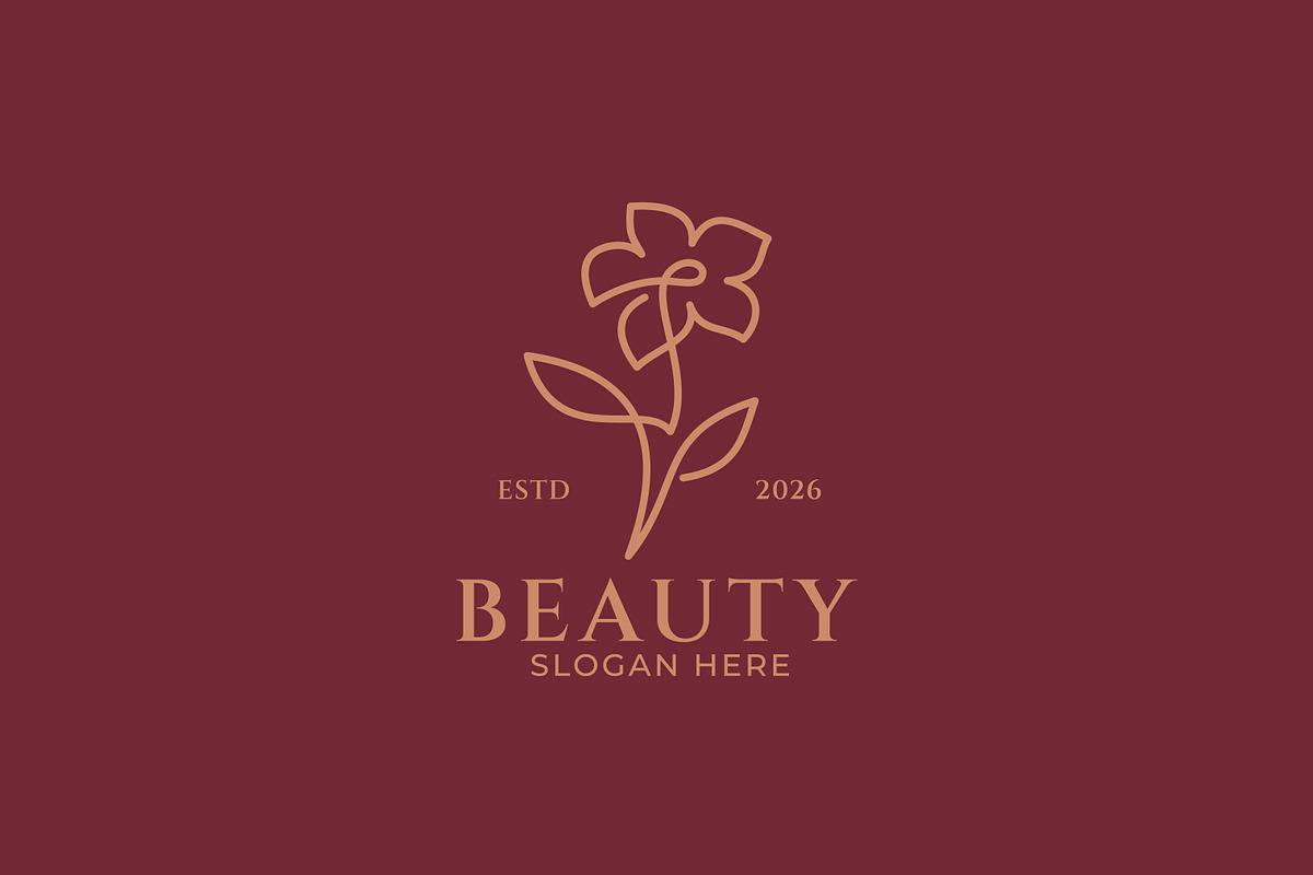 Elegant Floral Line Art Beauty Logo, a Branding & Logo Template by Signatoro (Photo 4 of 4)