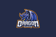 Dragon Mascot Logo Template, a Branding & Logo Template by HasnainGFX (Thumbnail 3 of 3)
