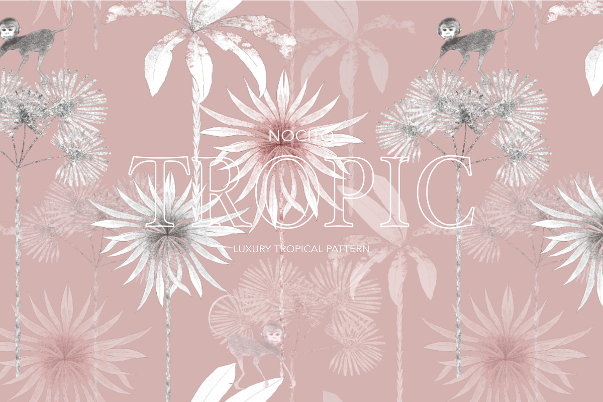 Tropic, Luxury Tropical Pattern, a Pattern Graphic by Nocito Design