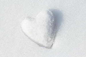 Snow heart. Winter. New Year. Love