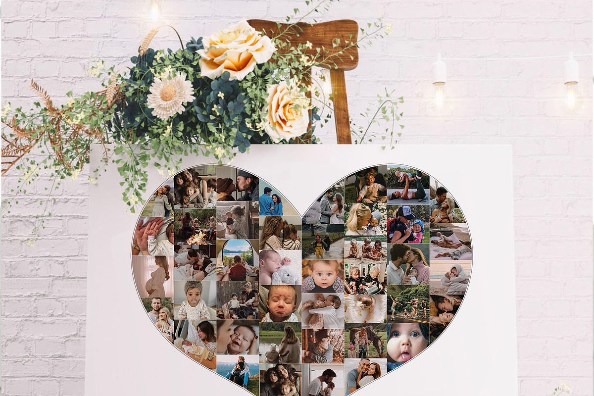 Heart Shape Photo Collage, a Poster Template by AIW SOLUTIONS (Photo 4 of 7)